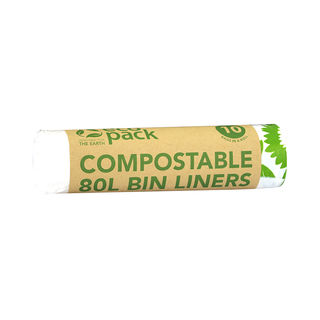 80L Compostable Bin Liners, Roll - Ecobags
