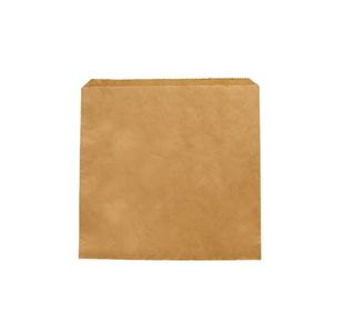 Recycled Kraft flat bag 175x175mm - Vegware