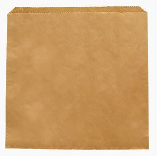 Recycled Kraft flat bag 305x305mm - Vegware
