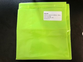 Bin Liners/Rubbish Bags 350mm X 250mm X 1140mm - 50mu GREEN - Flexoplas