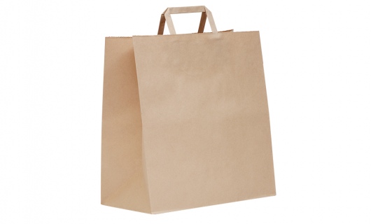 Flat Handle Checkout Bag Large 320h x 175w x 340d - Green Choice